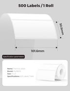 2x1 Inch Thermal Labels+4x2 Direct Thermal Labels