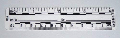 Ruler – Adhesive Backed Decal on a Roll – Fractional/Metric – 4 Inch (10 Centimeter) Long – Left to Right – 200 per Roll – White