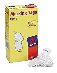 Medium-Weight White Marking Tags, 1.75 x 1.09, 1,000/Box
