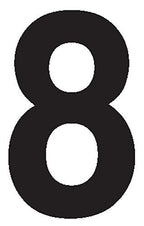 Labelmaster NUMBER8R "Number 8" Labels, 3 1/2", Clear Vinyl (Pack of 50)
