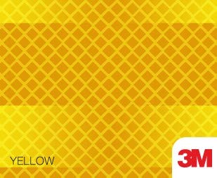 Safe Way Traction 2" x 12' Roll 3M Diamond Grade Conspicuity School Bus Yellow Auto Truck Trailer Reflective Safety Tape 983-71