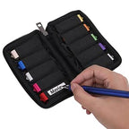 Vellgo USB flash drive case with soft material, 10 slots for thumb drives, portable electronic accessories organizer bag.