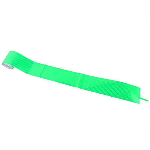 Yosoo Green Reflective Safety Tape, 5cm x PVC Conspicuity Tape, Waterproof High Visibility Hazard Warning for Construction Zones Roadside Alerts