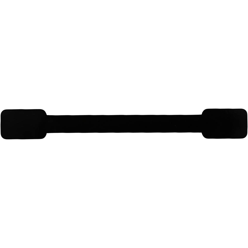 Black blank medication tamper labels, 0.5 x 4 inches, 500 total, with writable surface for medication labeling.