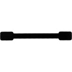 Black blank medication tamper labels, 0.5 x 4 inches, 500 total, with writable surface for medication labeling.