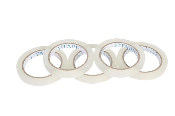 Singles Heavy Duty Clear Tape 1/2 Inch x 75 Yards Long, Packing Shipping Tape Refills Available Packaging Tape for Moving Boxes & Moving Supplies, Clear Office Use Sealing Tape 5 Roll 1/2" x 225'