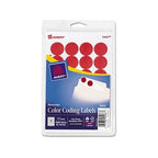 Avery Print/Write Self-Adhesive Removable Labels, 0.75 Inch Diameter, Red, 1008 per Pack (5466) 1,008 labels