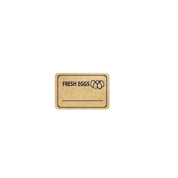 Farm Fresh Eggs Stickers,1.5x1 inch Natural Kraft Paper Writable Kitchen Egg Carton Labels for Packaging,Farm Fresh Eggs Sign Labels (504 Pcs)