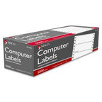 MACO Pinfeed Hi-Speed Continuous White Labels, 4 x 1-7/16 Inches, 4.75 Inch Carrier Width, 5000 Per Box (42-461)
