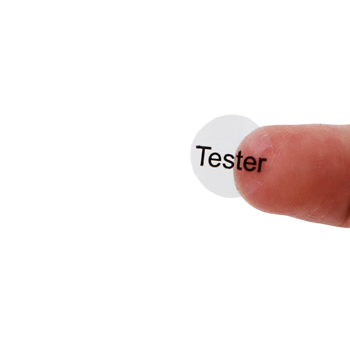Clear Tester Stickers, 1/2 Inch Round, 1000 Labels on a Roll Clear