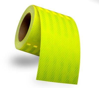 4" x 10' Roll 3M Fluorescent Yellow Green Reflective Hazard Warning Emergency Vehicle Safety Marking Tape 983-23