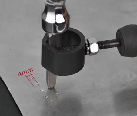 4MM Steel Die Metal Stamping Kit Punch Tool with Blank Aluminum ID Plates, Metal Identification Plate, Serial Number Tag, Equipment Data Plate, Industrial Nameplate