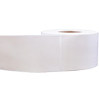 White 4x8 thermal labels with perforation, 750 count, industrial adhesive stickers for shipping, barcode printing, and warehousing.