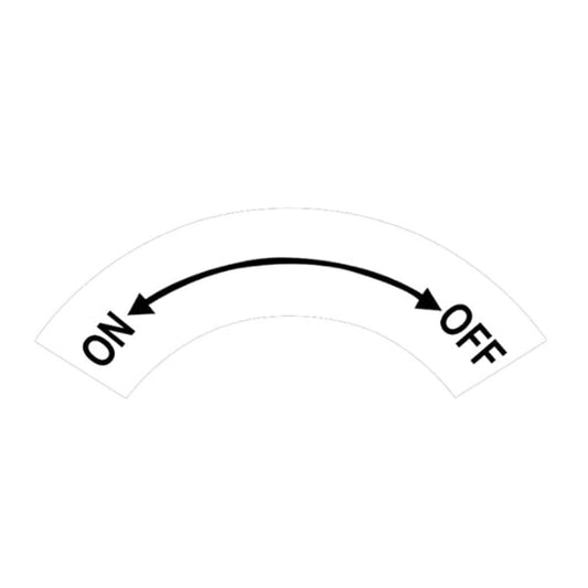 ON Off Direction Indicating Stickers, 1.7 × 0.7 Inch Waterproof Clear Adhesive Dials Stickers for Stove.(50 Pcs)