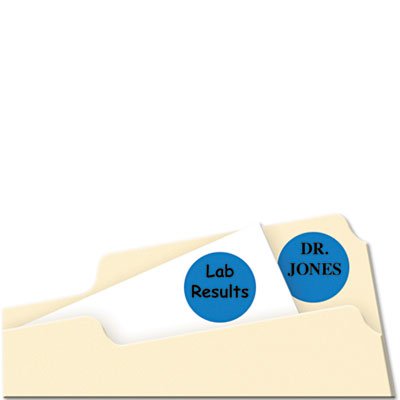Avery® Print/Write Self-Adhesive Removable Labels, 0.75 Inch Diameter, Dark Blue, 1,008 per Pack (5469)