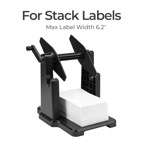MUNBYN External Rolls Label Holder, 2 in 1 Fan-Fold Stack Paper Holder for Desktop Thermal Label Printer (Pack of 2) Large (Pack of 2)