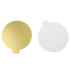100 Pcs Gold Paper Cake Boards Mousse Cupcake Dessert Display Trays 3.54 Inch Round for Pastries Wedding Birthday Party