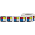 Square NFPA mini labels, 1 inch, hoist safety labels , 500 per roll, durable and easy to apply.