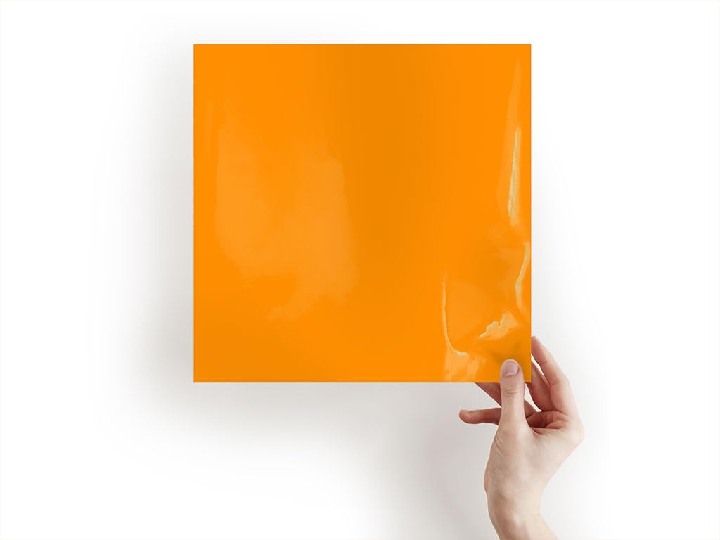 ORACAL 6510 Series Fluorescent Cast Film in Orange 037-12" x 10ft - Gloss Finish High Visibility Thick Vinyl for Graphics, Decals and Signage 12in x 10ft