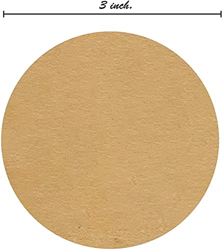 3" Natural Brown Kraft Stickers / 500 Blank Kraft Circle Labels/DIY Round Canning Labels/Made in The USA 3"