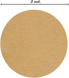 3" Natural Brown Kraft Stickers / 500 Blank Kraft Circle Labels/DIY Round Canning Labels/Made in The USA 3"