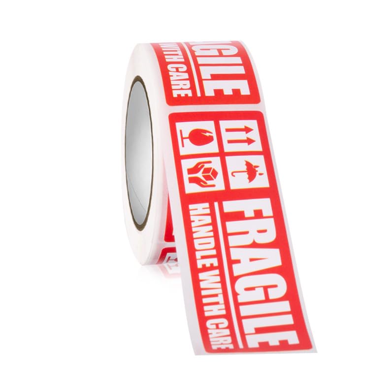 Fragile Handle with Care Stickers - Bold Red and White, 150-Pack for Moving Shipping Labels, Mailing Supplies - Packaging Protector for Delicate Items Bold Fragile
