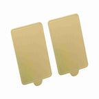 100 Pcs Gold Mini Cake Trays, Paper Mousse Cupcake Boards for Dessert Display Pastry Tray (large rectangle) large rectangle