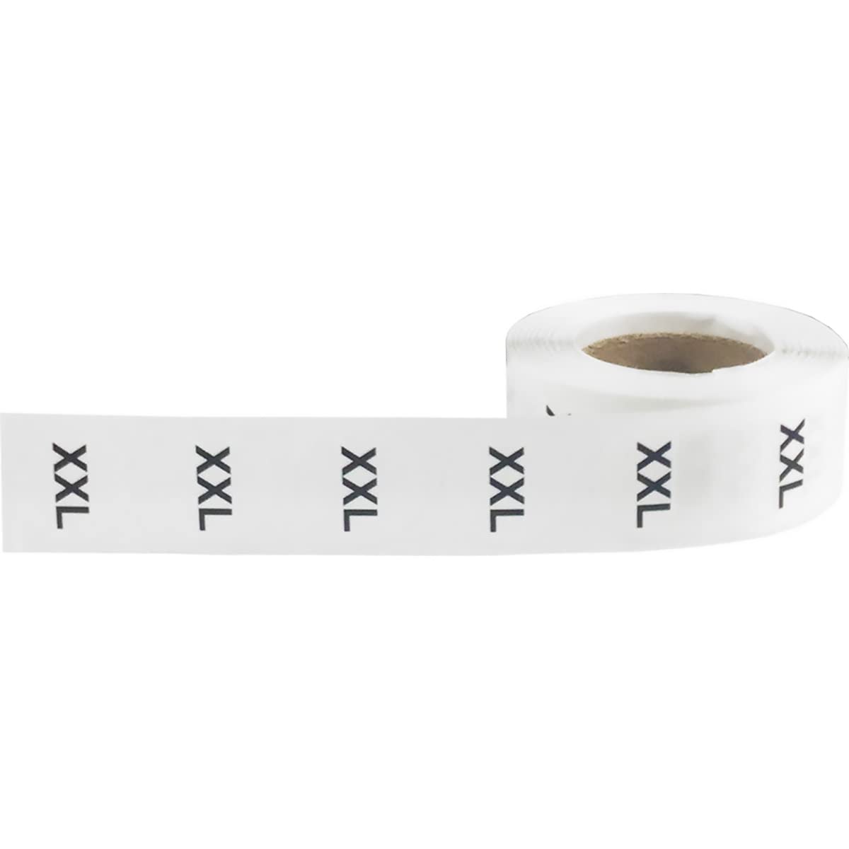 Clear Circle Extra Extra Large XXL Clothing Size Stickers - 3/4 Inch Round, 500 Clear Plastic Adhesive Labels Per Roll for Retail Apparel, Clothing Organization, and Inventory - Made in The USA