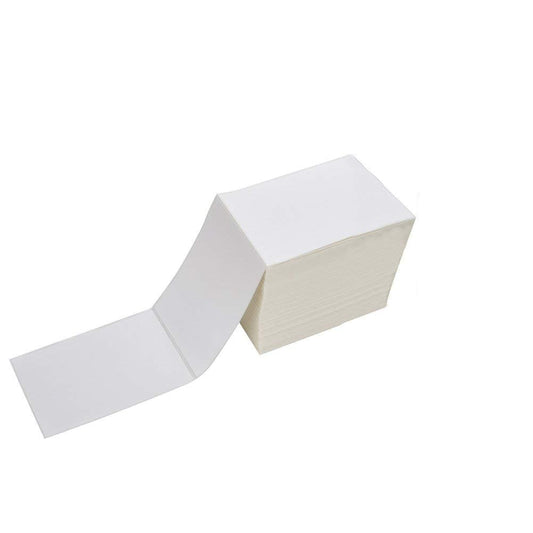 Immuson 4 x 6 Direct Thermal Shipping Labels with Perforations, Pack of 500 Thermal Labels, Permanent Adhesive, White Mailing Fanfold Label for Thermal Printer 500 Labels