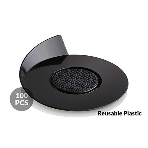 Silikomart Round Plastic Tray 3.38" Diameter x 0.74" High - 100 Pieces Black