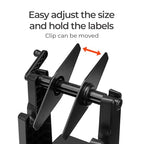 MUNBYN External Rolls Label Holder, 2 in 1 Fan-Fold Stack Paper Holder for Desktop Thermal Label Printer (Pack of 2) Large (Pack of 2)