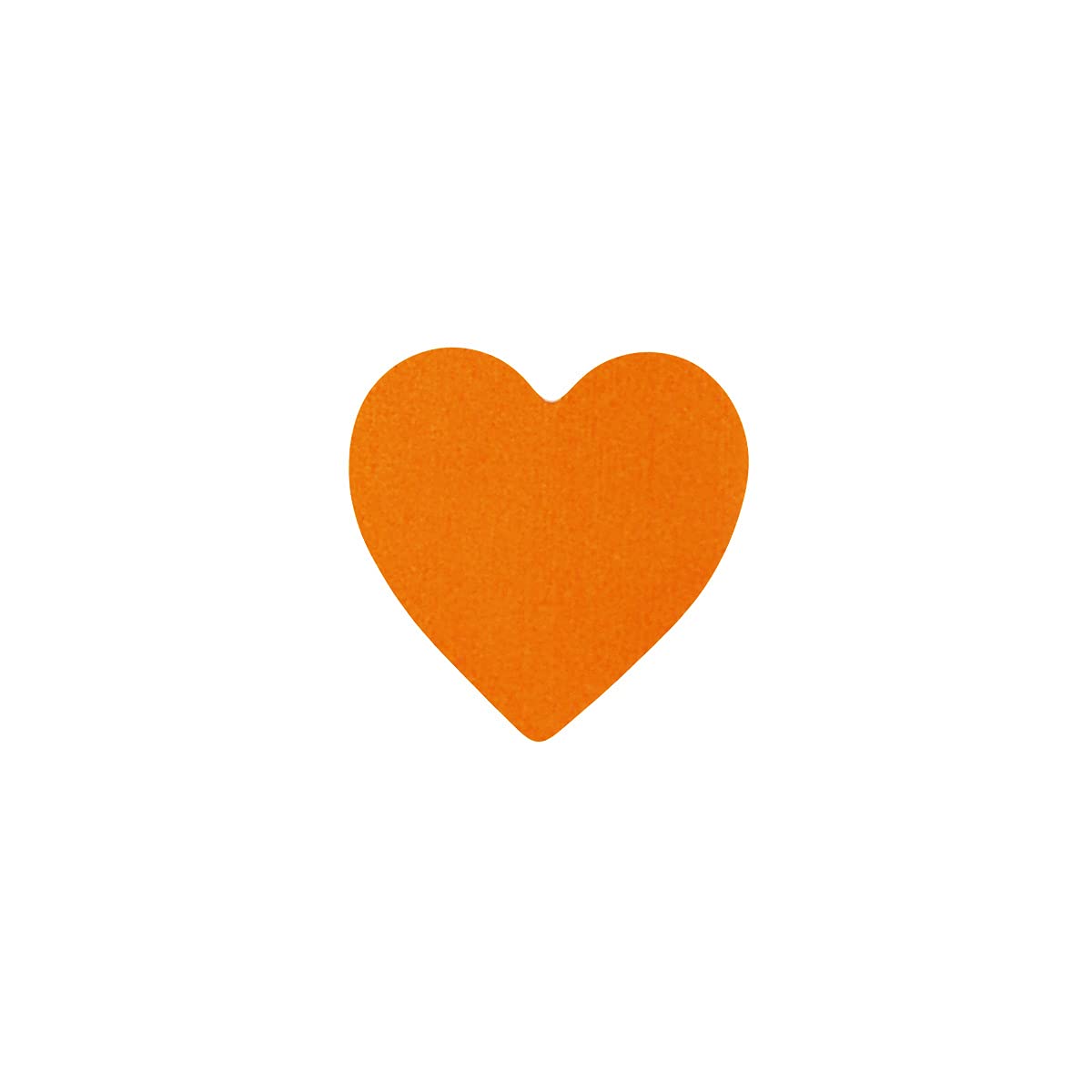 Orange heart-shaped adhesive stickers for Valentine's Day crafts and scrapbooking, 0.75 inches, 500 seals 