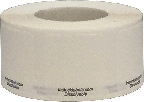 Dissolvable Food Storage Labels Blank Shelf Life for Food Rotation Prep 1 Inch Square 500 Adhesive Stickers