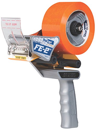 Shurtape 903250 FE-2 Folded-Edge 2" Hand Tape Dispenser for Manual Case Sealing Applications, Gray 1 Pack