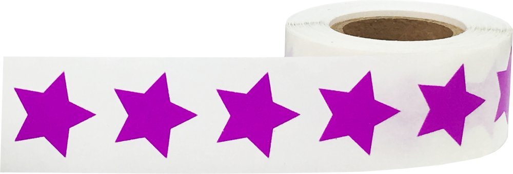 Lilac Star Shape Stickers 0.75 Inch 500 Adhesive Labels Lilac