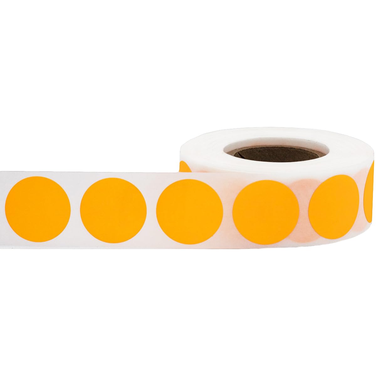Fluorescent Dot Stickers, 3/4 Inch Round, 500 Labels per Roll - Bright, Permanent Adhesive, Eco-Friendly Print for Organizing, Marking, and Decorating