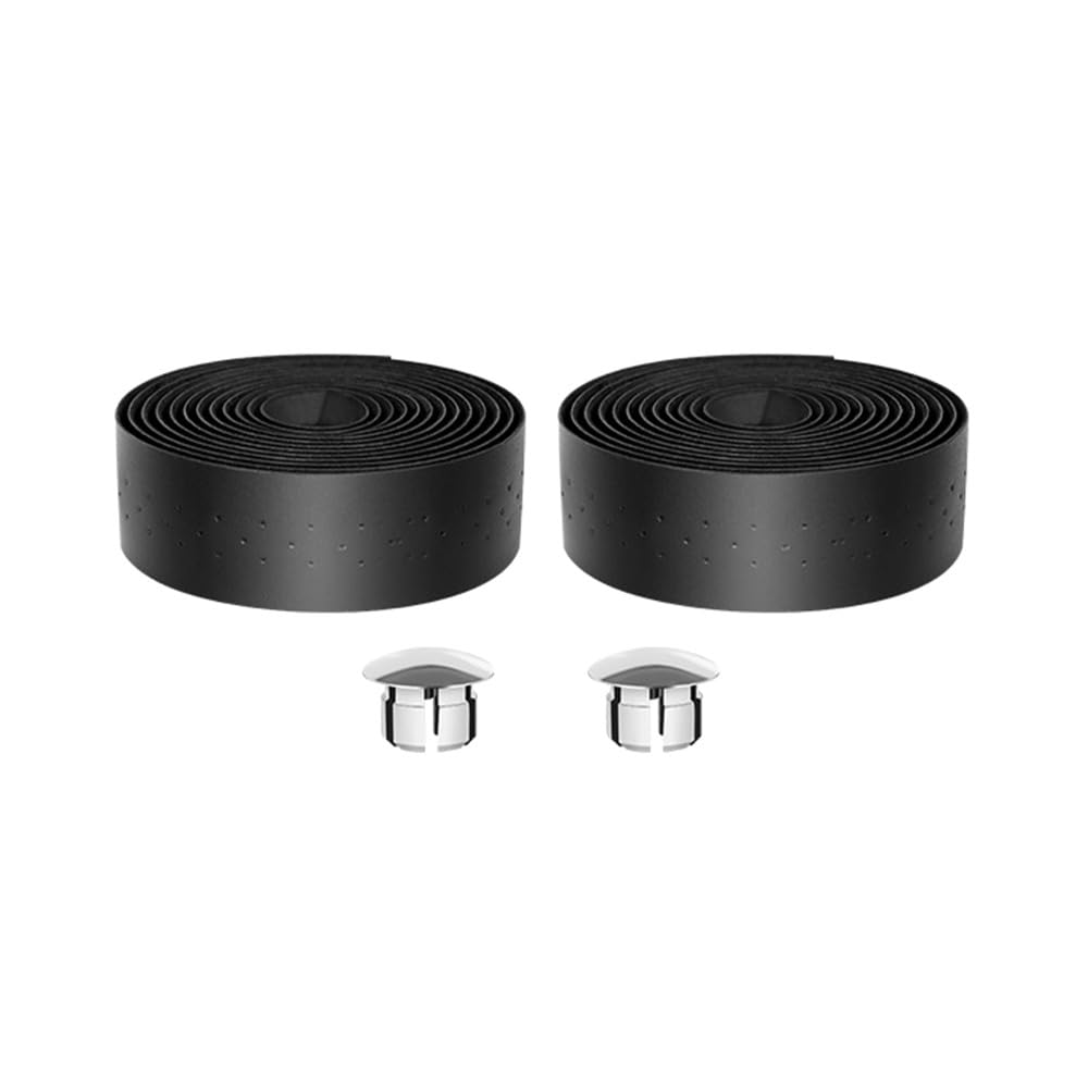 Bike Handlebar Tape, EVA PU Leather Bar Tape Wrap for Road Bike Better Grip Bicycle Handlebar Grip Tape with 2 Bar Plugs for Cycling Riding