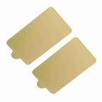 100 Pcs Gold Mini Cake Trays, Paper Mousse Cupcake Boards for Dessert Display Pastry Tray (large rectangle) large rectangle