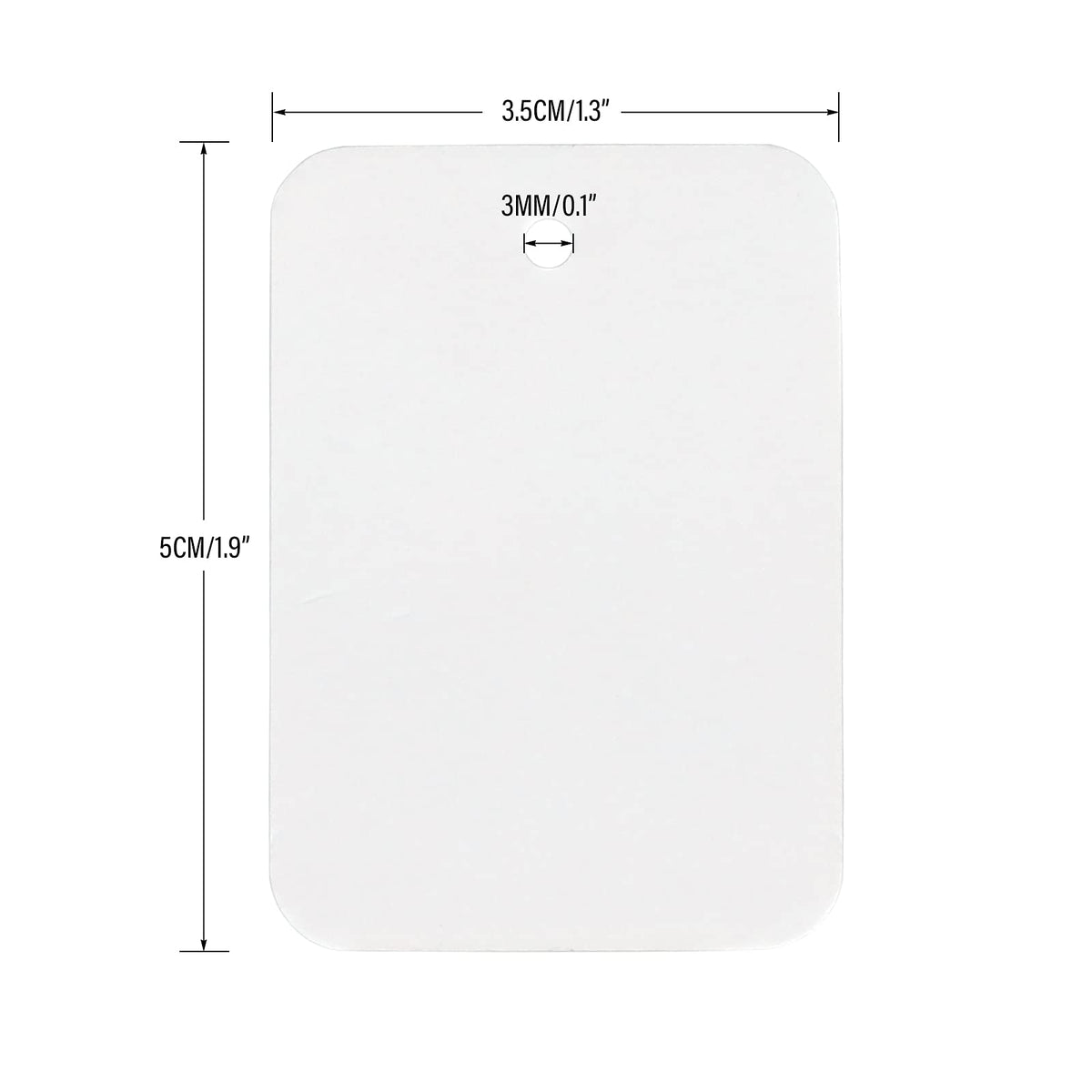 G2PLUS 1000 PCS Price Tags, 1.9 X 1.3 in White Paper Labels, Unstrung White Blank Rectangular 1.3x1.9 in