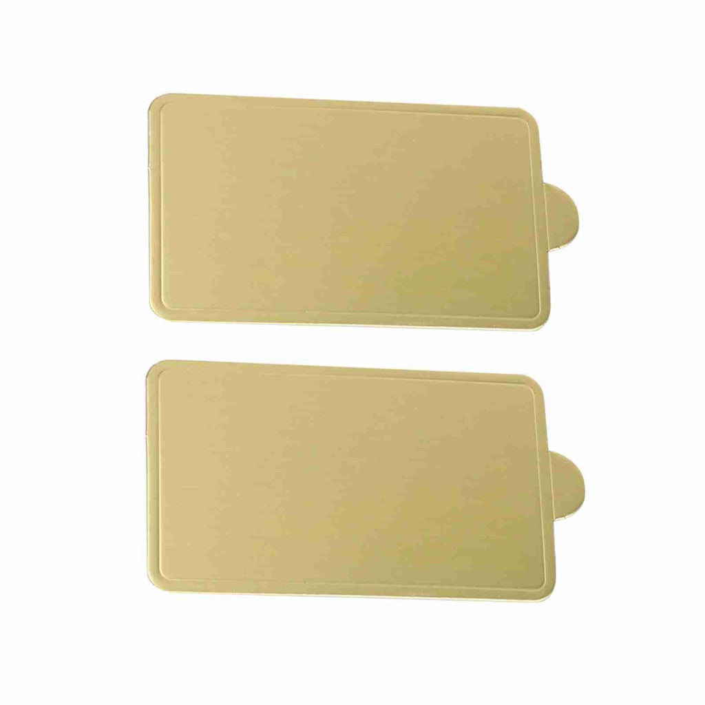 100 Pcs Gold Mini Cake Trays, Paper Mousse Cupcake Boards for Dessert Display Pastry Tray (large rectangle) large rectangle