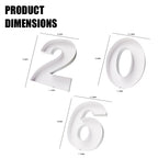 2026 New Year Charcuterie Number Tray, 12 Inch Cardboard Fillable Container, Party Decoration, Graduation Treat Holder (White, 12inch) White 12" x 10" x 1.5"