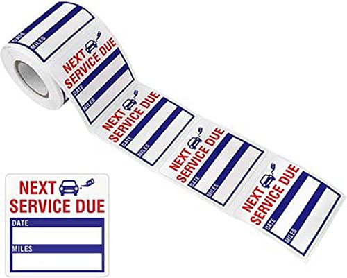 Oil Change Service Reminder Stickers , 150PCS Clear Oil Change Reminder Labels Auto Maintenance Service Due Windshield Stickers 2 x 2 Inch