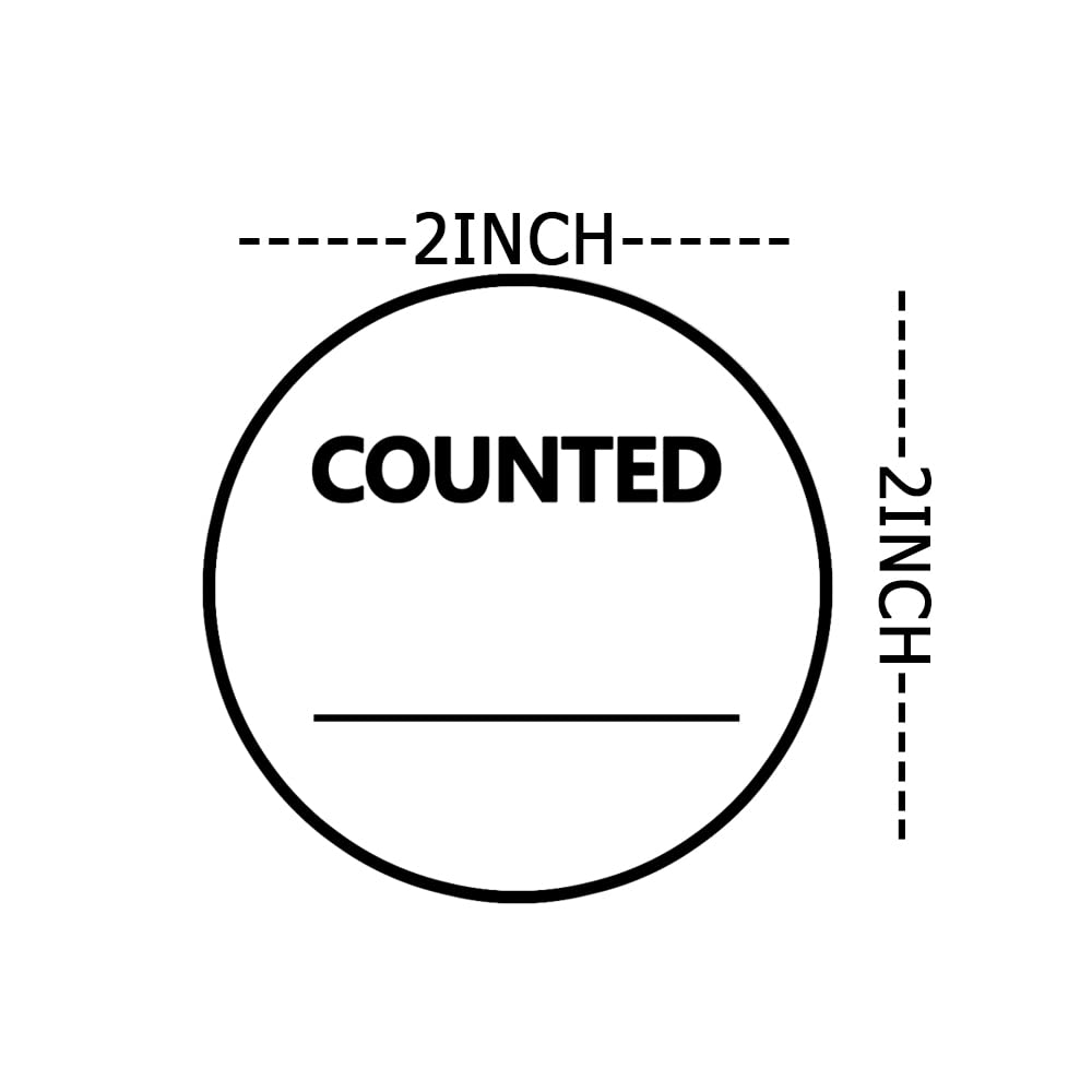 Counted Inventory Label,2 Inch Permanent Adhesive Labels,Warehouse Inventory Control Stickers for Shipping and Inventory,500 Pcs