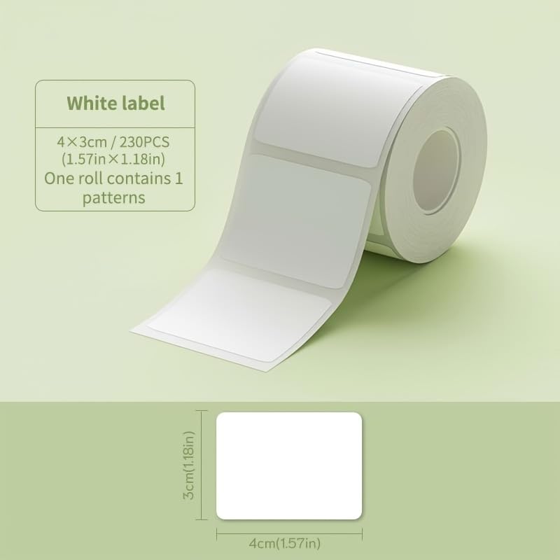 B21 Label of 3 Rolls White 40x30mm for NIIMBOT B1 B21 B3S Label Maker, Waterproof,Self-Adhesive Label Paper Office and Home Labeling Tape Replacement. 3Rolls-40x30mm
