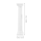 Totority Mini Roman Pillar Greek Columns, 6Pcs White Plastic Roman Column Set for Tiered Cakes Stacking, 6.7 Inch Miniature Pillars Decor for Wedding Photography Props