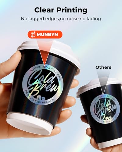 2" Circle Holographic Thermal Label Stickers+White Label Holder