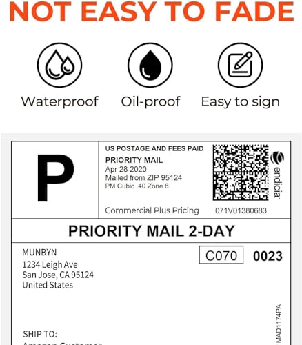 2 Inch Thermal Labels Round+Thermal Direct Shipping Label (Pack of 500 4x6 Fan-Fold Labels)