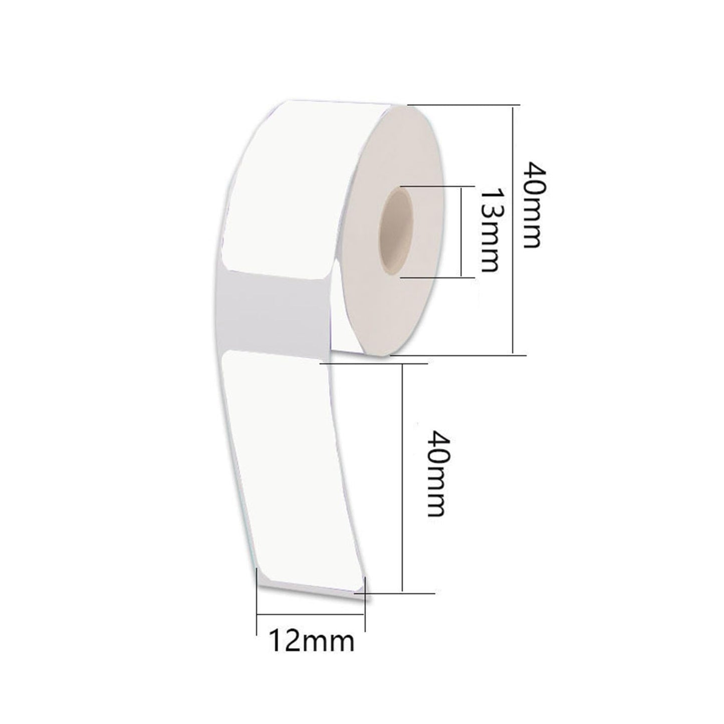 D30 Thermal Label Tape - Smart Labels Maker Refill, 12 X 40mm Mini Printer Paper Compatible with D30 Sticker Machine for Office, Home, Pack of 4 Roll
