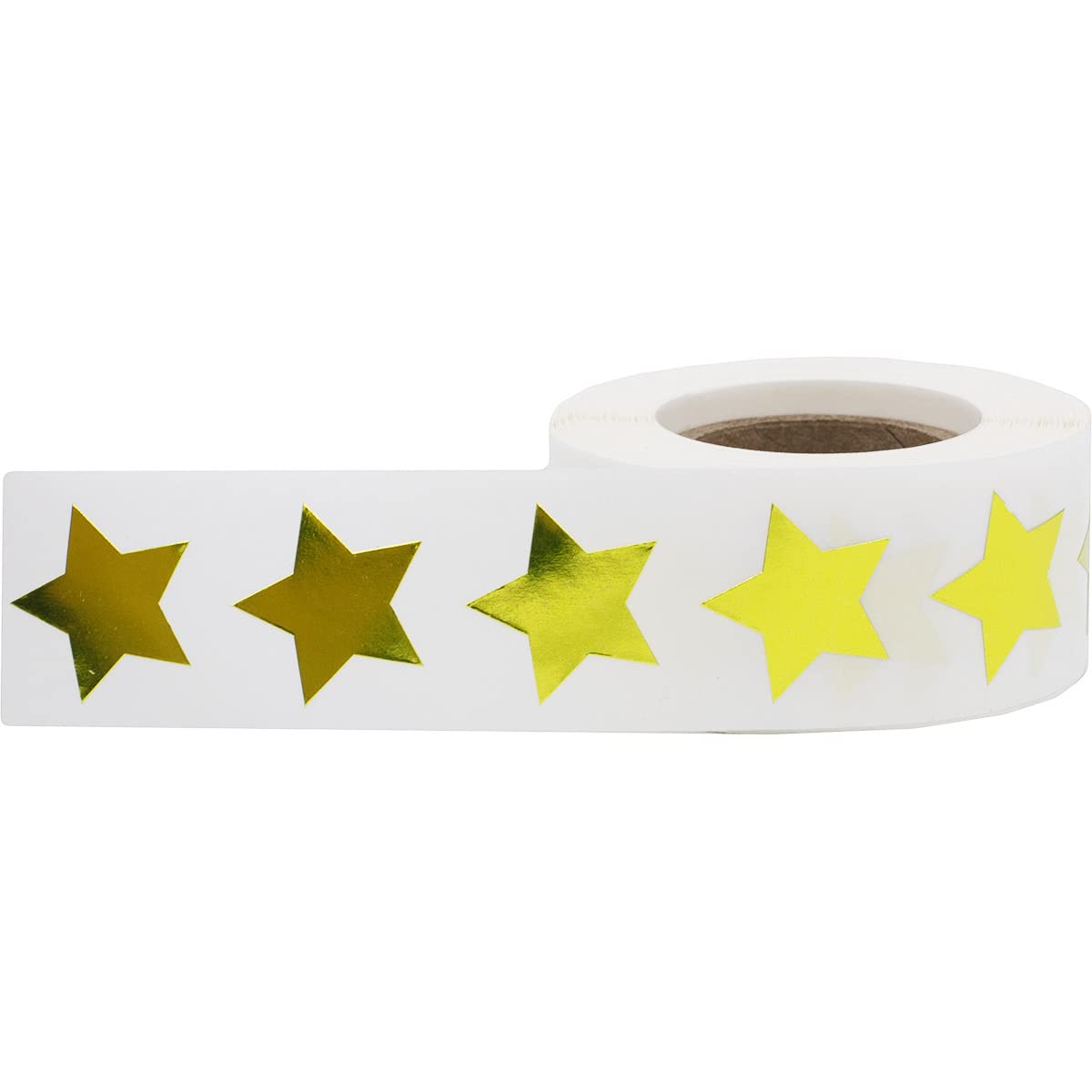 Metallic Gold Star Stickers, 3/4 Inch, 500 Metallic Plastic Labels per Roll - Perfect for Rewards, Decorations, and Crafts in Schools, Offices, and Home Use Metallic Gold