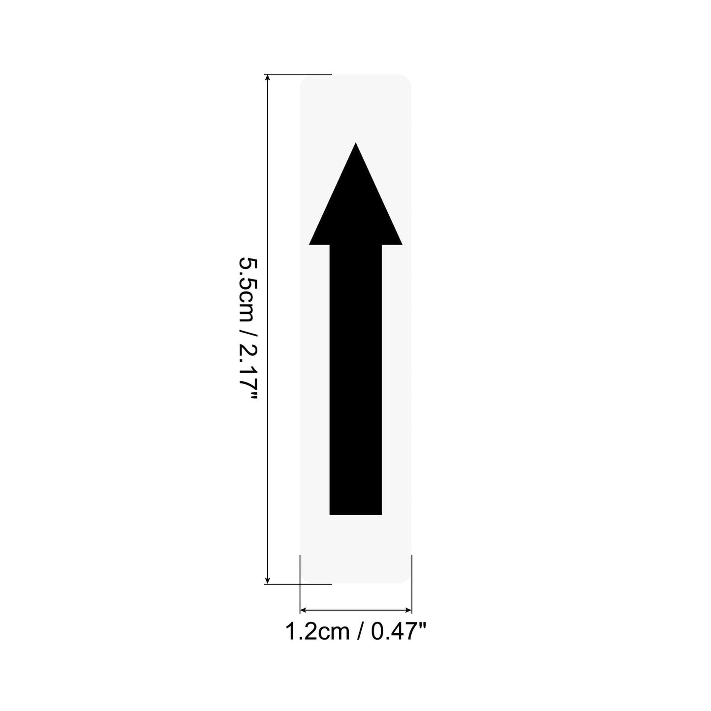 MECCANIXITY Rectangle Arrow Shape Stickers Labels Color Coded 2.17"x0.47" Black White for Maps, Reports, Special Projects 48 Count Pack of 21 Black,white